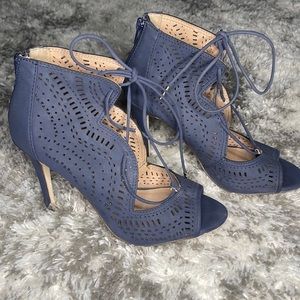 Used Call It Spring Blue Lace Heels